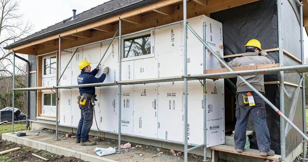 Chantier d’isolation par l’extérieur à Cannes
