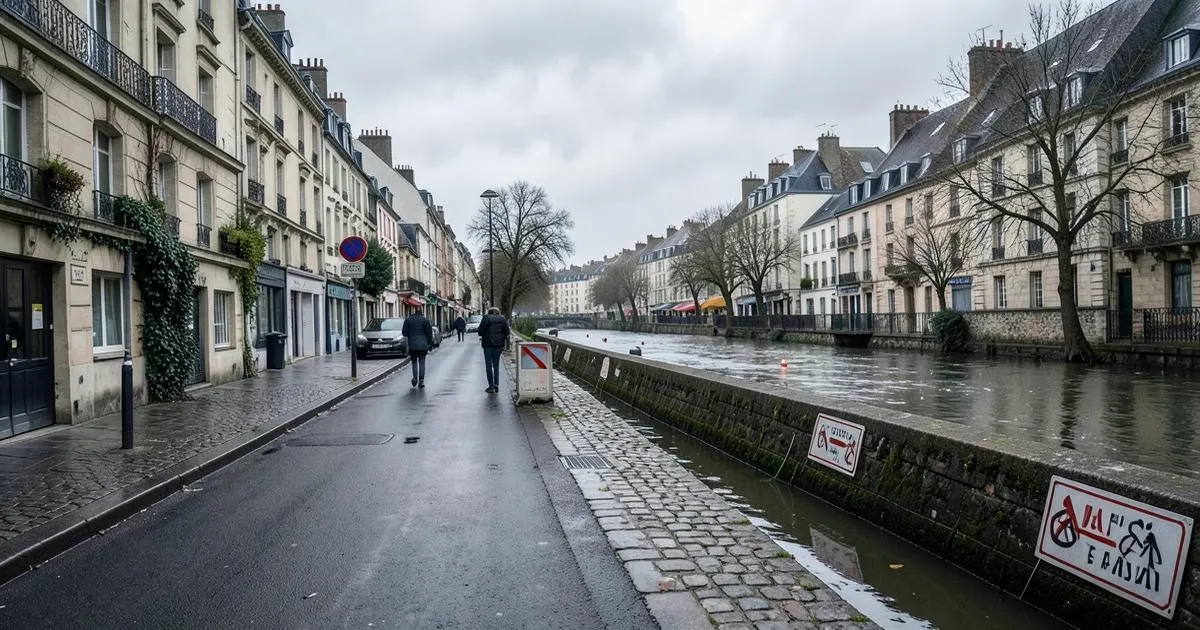 Quais et rue exposés au risque d’inondation à Cannes