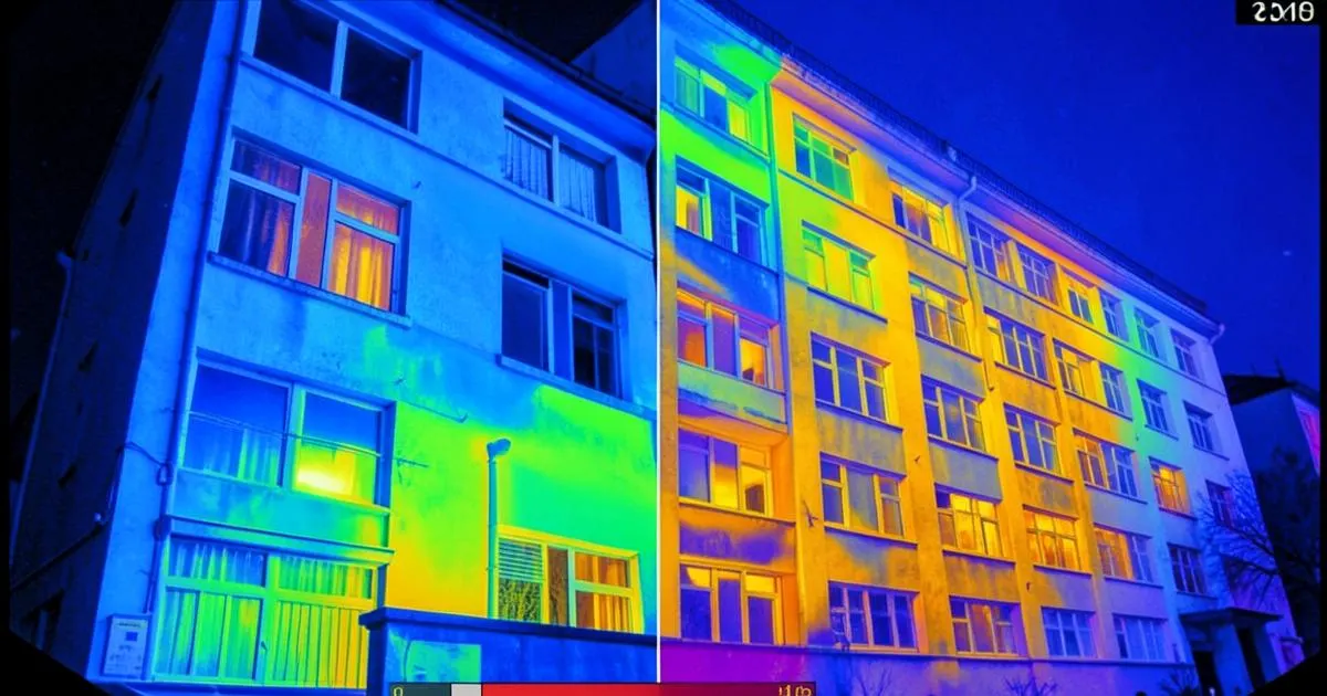 Thermographie des déperditions de chaleur d’un immeuble à Cannes